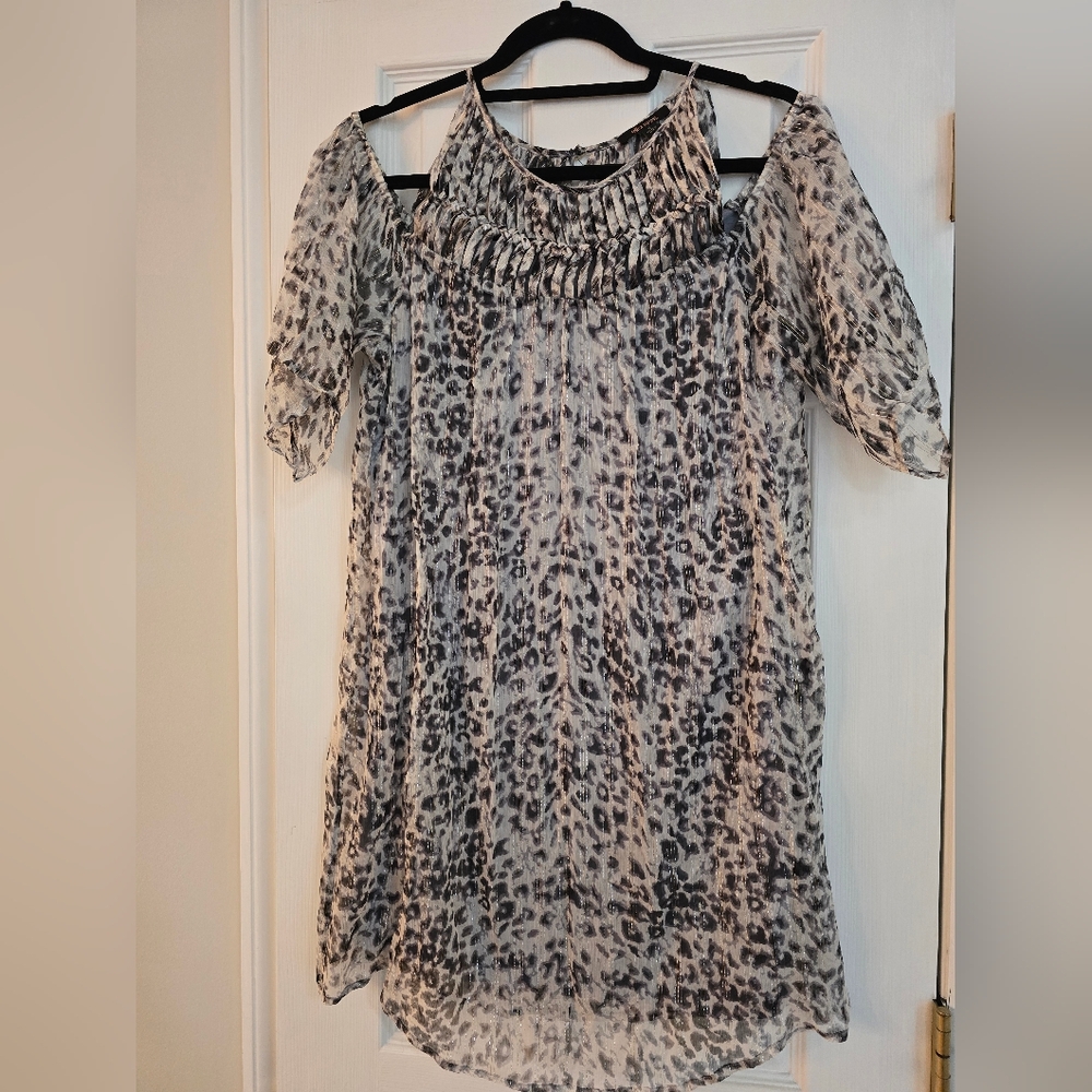 Leopard Print Off-Shoulder Dress